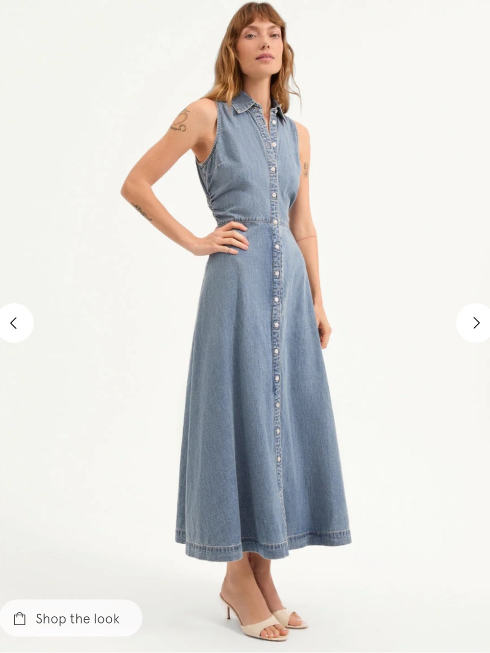 Veronica Beard Jeans Fuller Midi Dress – Starlight Wash – NWT - RFID tag